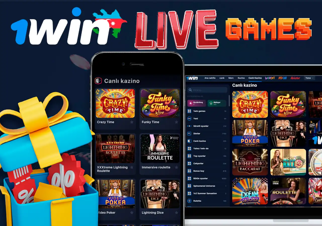 Canlı oyunlarda əyləncəyə başlayın və bonus qazanın