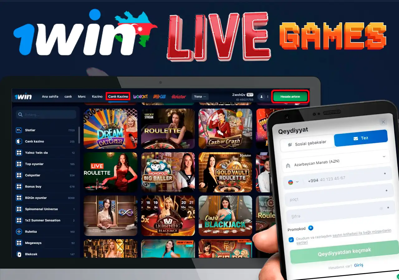 Qeydiyyatdan keçin, depozit qoyun və oynamağa başlayın