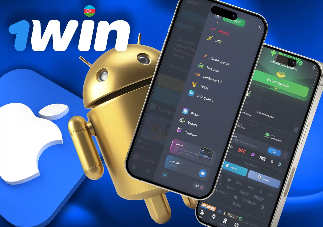 Mobil yükləmə seçimlərinin Təsviri 1vin telefonlar üçün proqramlar